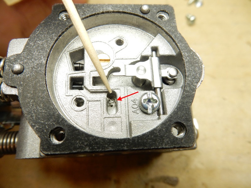 WB carburetor metering lever side