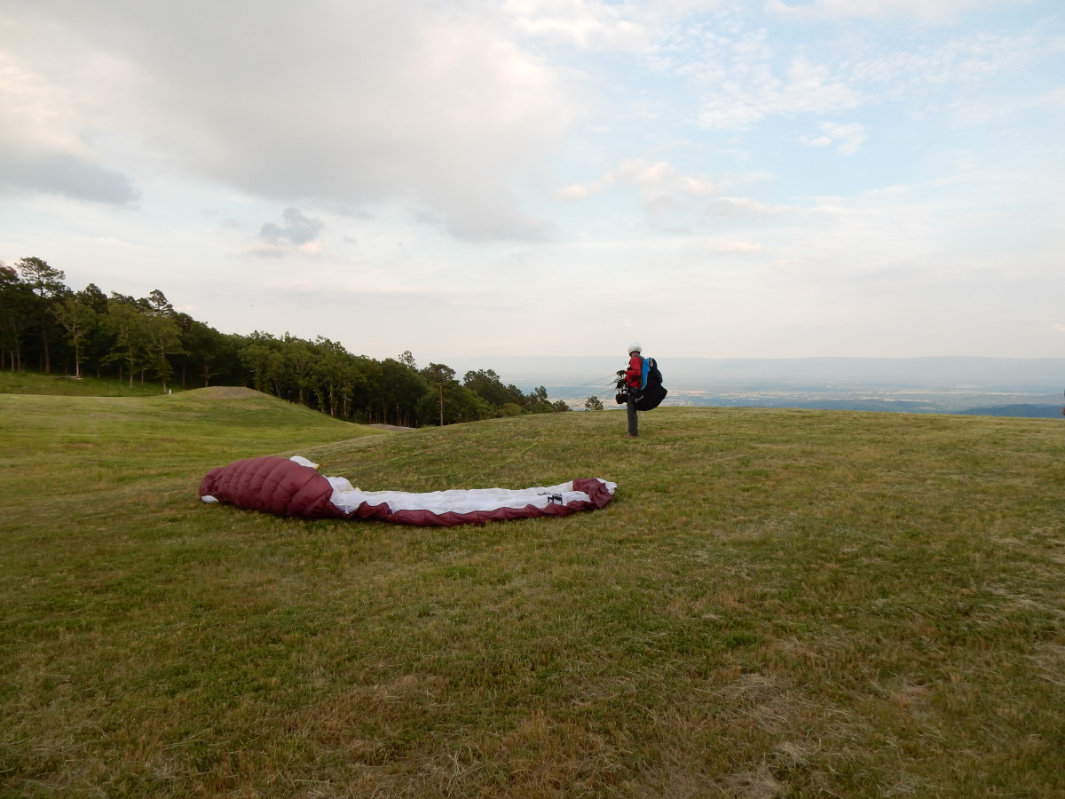 paragliding in the Ouachita Mtns, Oklahoma