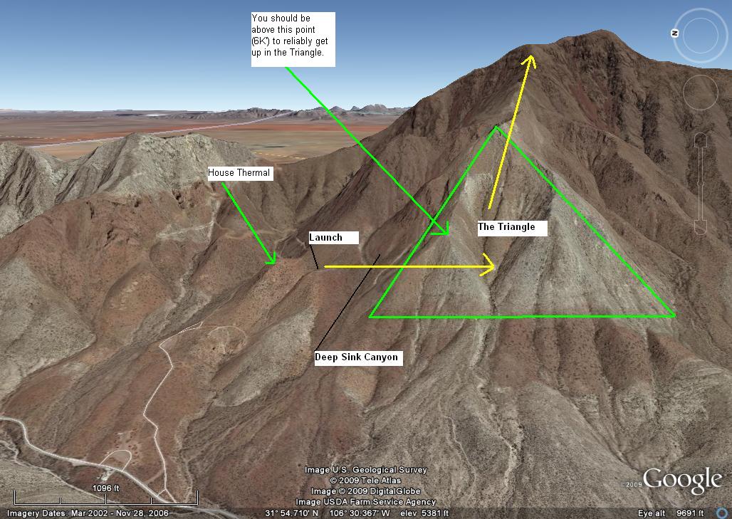 Google Earth image of Agave Hill