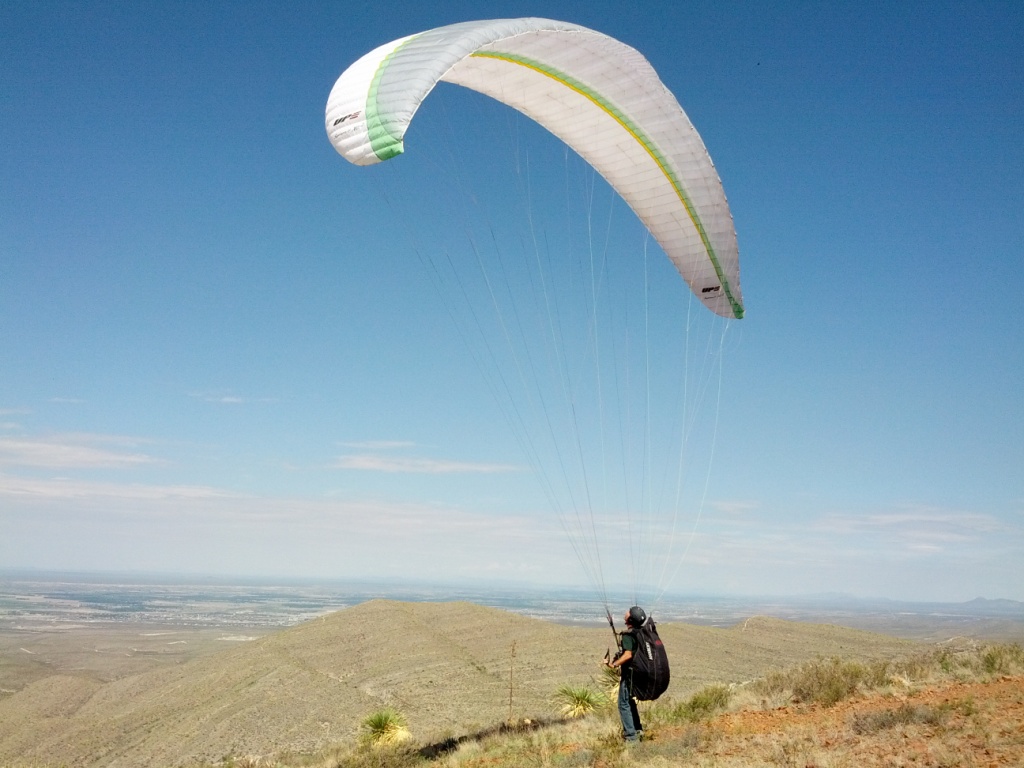 paragliding in Franklin Mountains State Park
