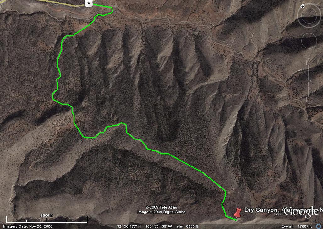 directions to Dry Canyon launch