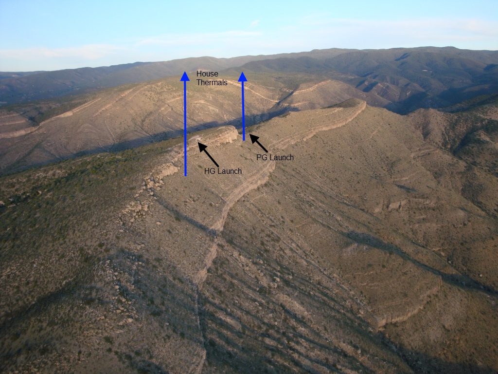 Dry Canyon thermal locations