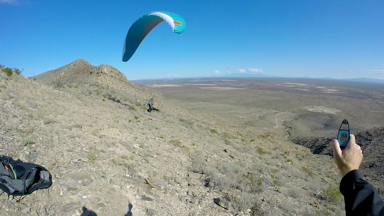 paragliding in the E Potrillo Mountains, NM