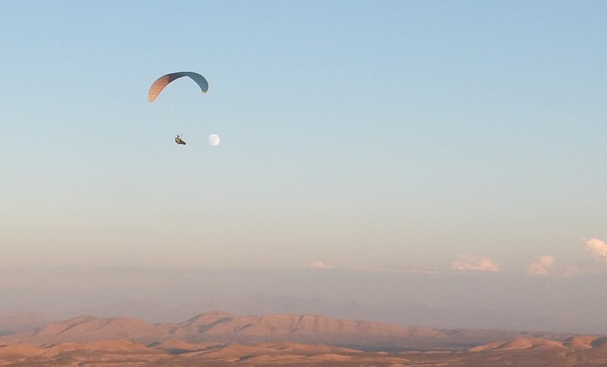 paragliding at Mag Rim in south central New Mexico