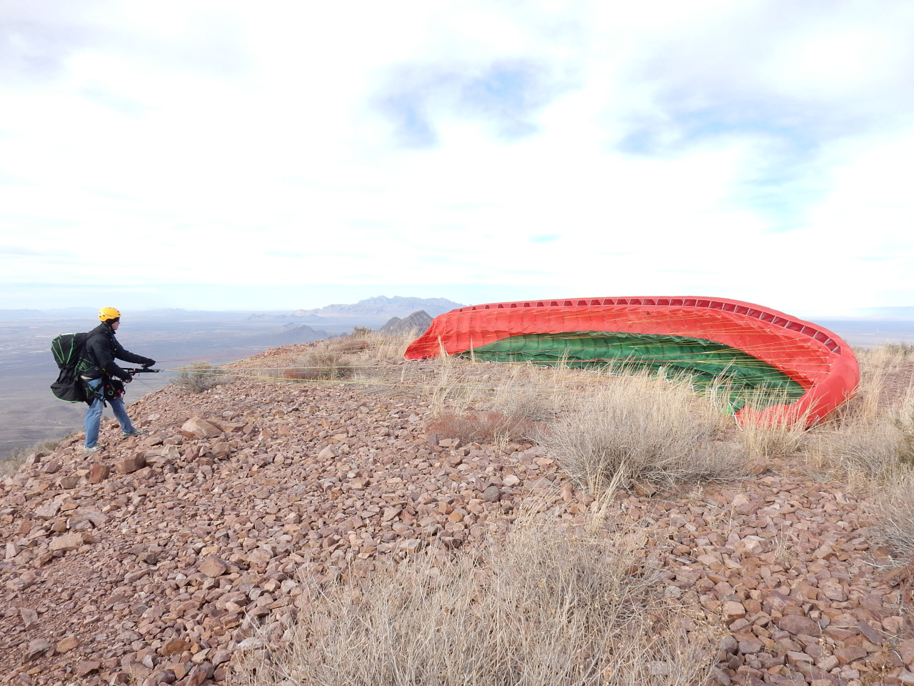 paragliding in Franklin Mountains State Park, El Paso, TX