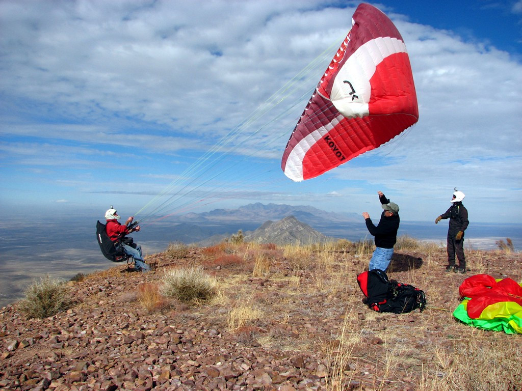 paragliding in Franklin Mountains State Park, El Paso, TX