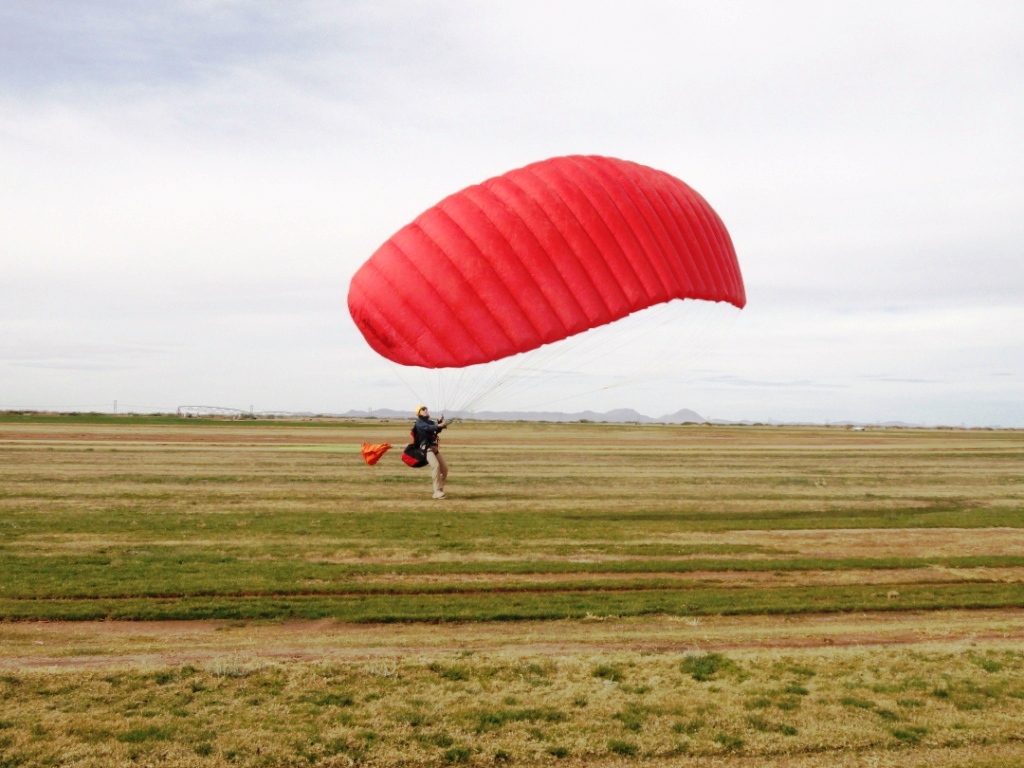 Stabilizing a Paraglider at Launch while Doing a Reverse Inflation