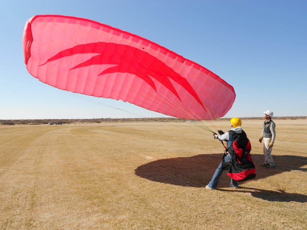 learning how to kite a paraglider
