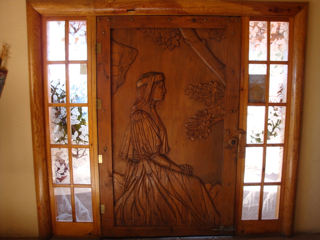 hotel door in Copper Canyon, Mexico