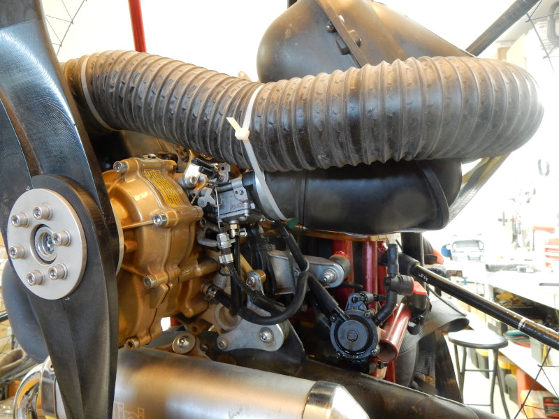 carburetor air preheat system for paramotors