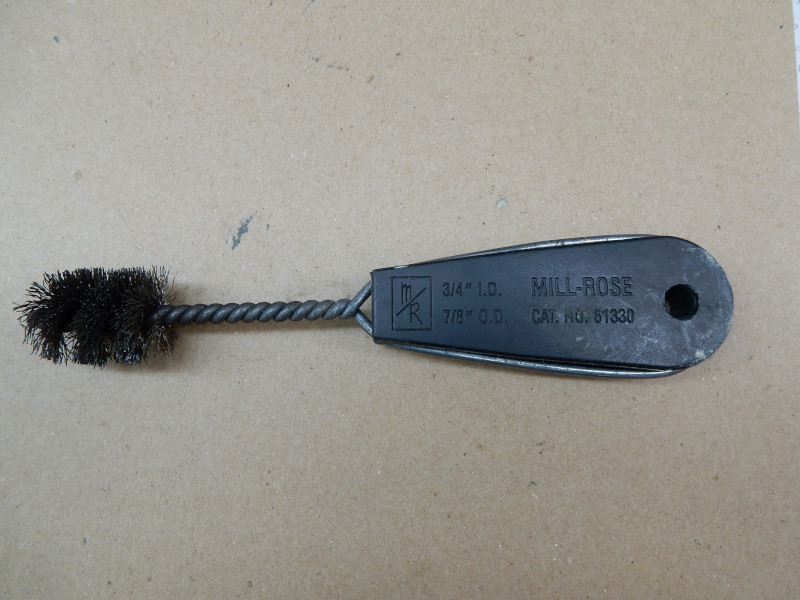 copper pipe fitting cleaning brush