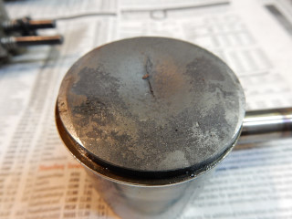 melted overheated piston