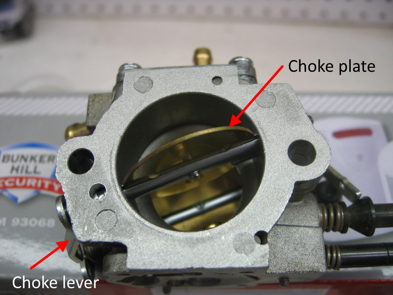 WG-8 carb showing choke