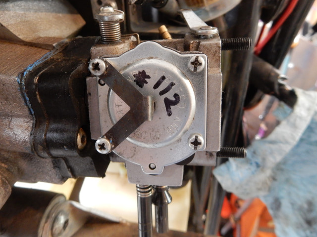 Walbro WG 8 carburetor marked with the jet size