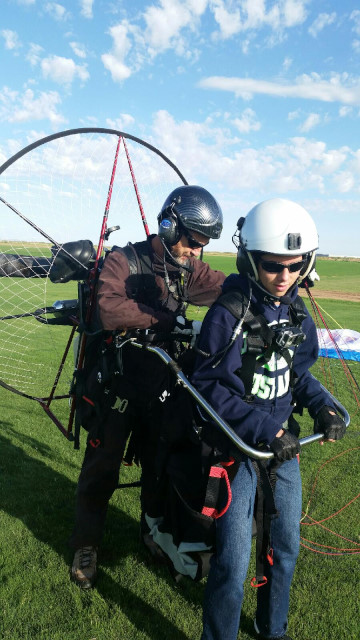 tandem powered paragliding in southern New Mexico