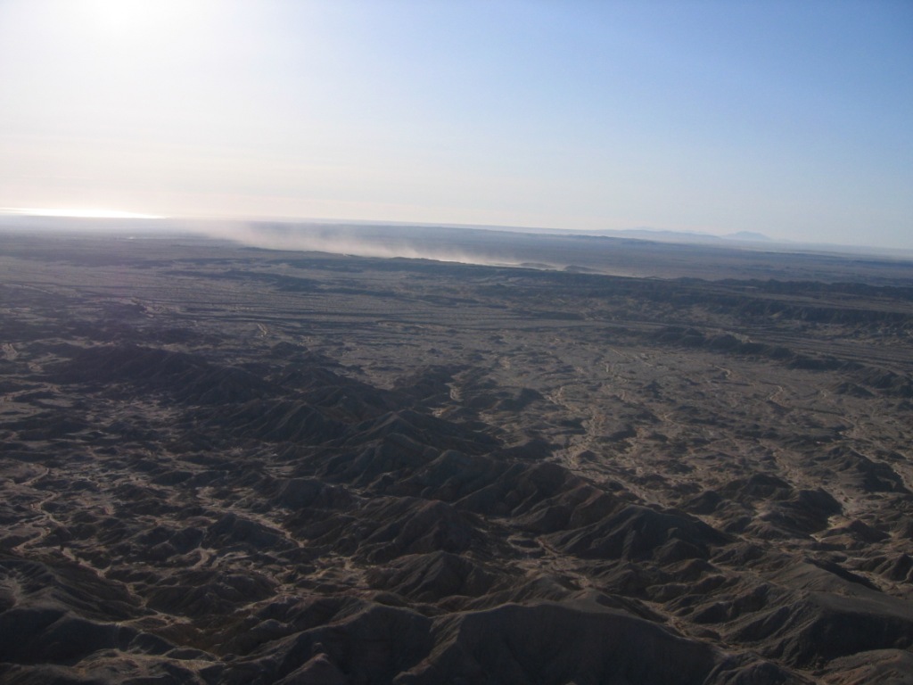 dust being kicked up by a gust front